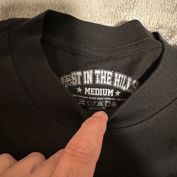 Lost Hills Liberty Black Graphic T-Shirt with Skeleton Design New - Picture 3 of 5